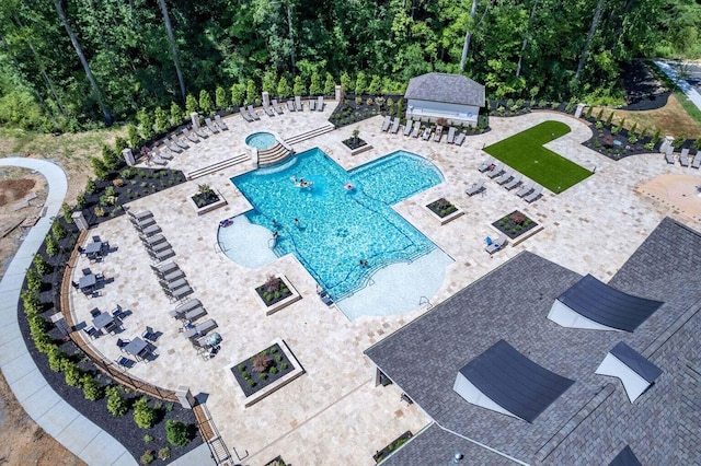 9418 Haviland Way, Ooltewah, TN 37363 - community pool featuring a patio area and an outdoor structure