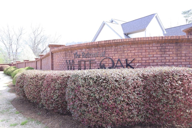 view of community sign