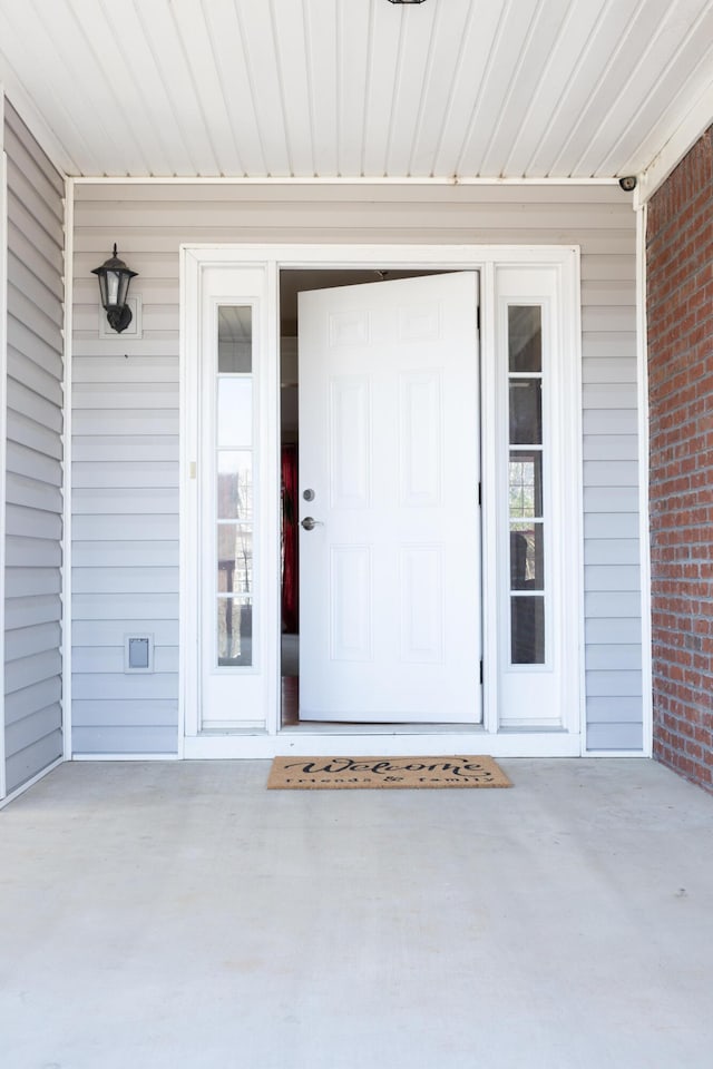 view of doorway to property