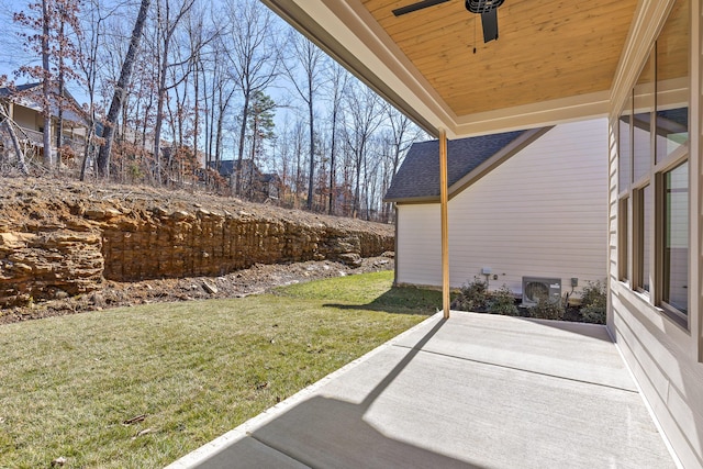 view of yard with a patio