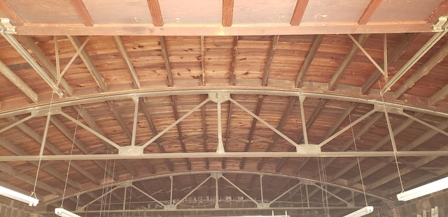 room details featuring beam ceiling and wood ceiling