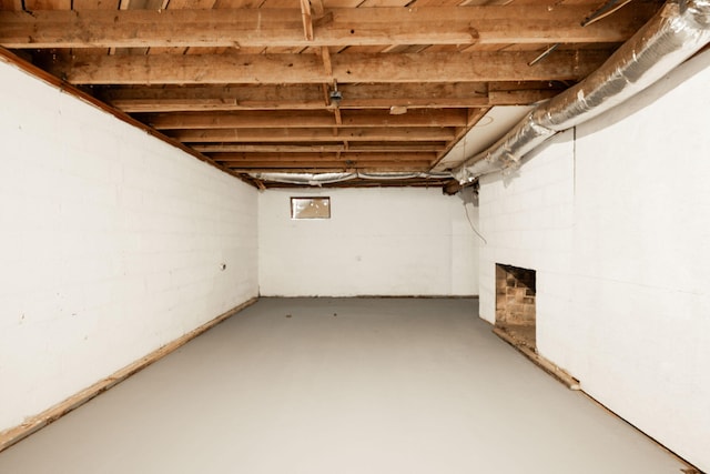 view of basement