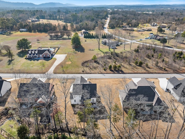 aerial view featuring a mountain view