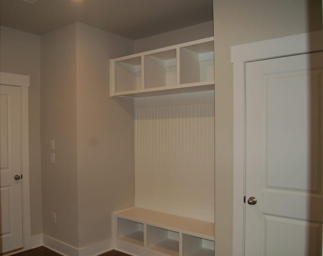 mudroom featuring hardwood / wood-style flooring