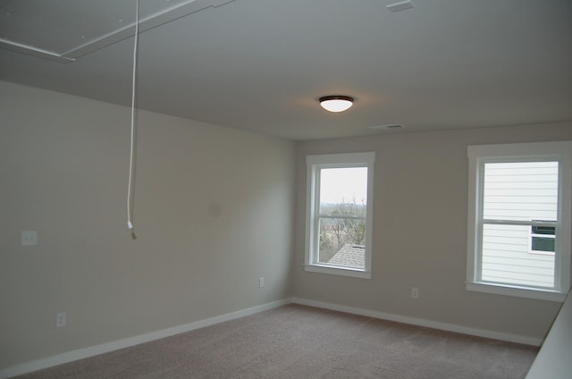 view of carpeted empty room