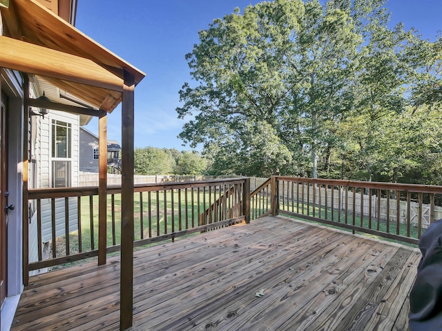 view of wooden terrace