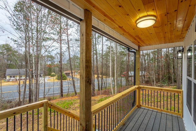 deck featuring covered porch