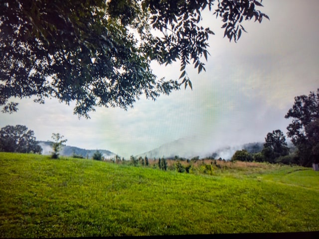 view of landscape featuring a rural view and a mountain view