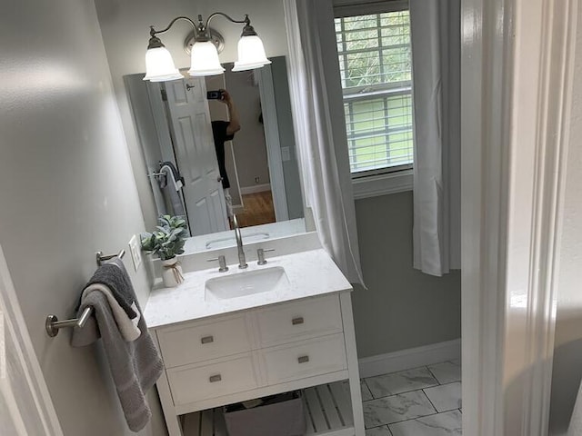 bathroom featuring vanity