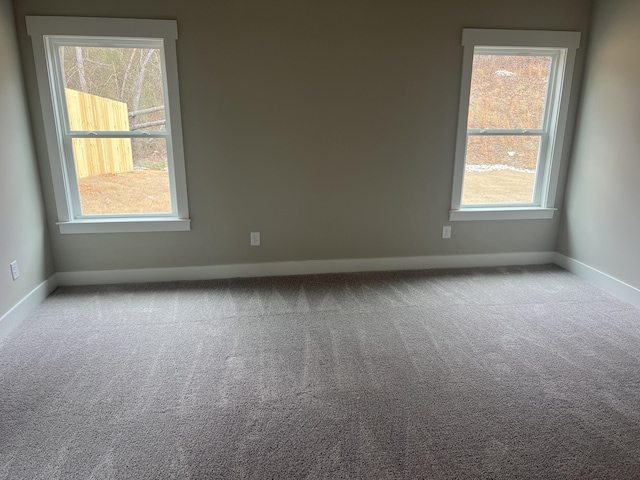 view of carpeted empty room