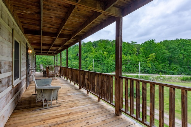 view of wooden terrace