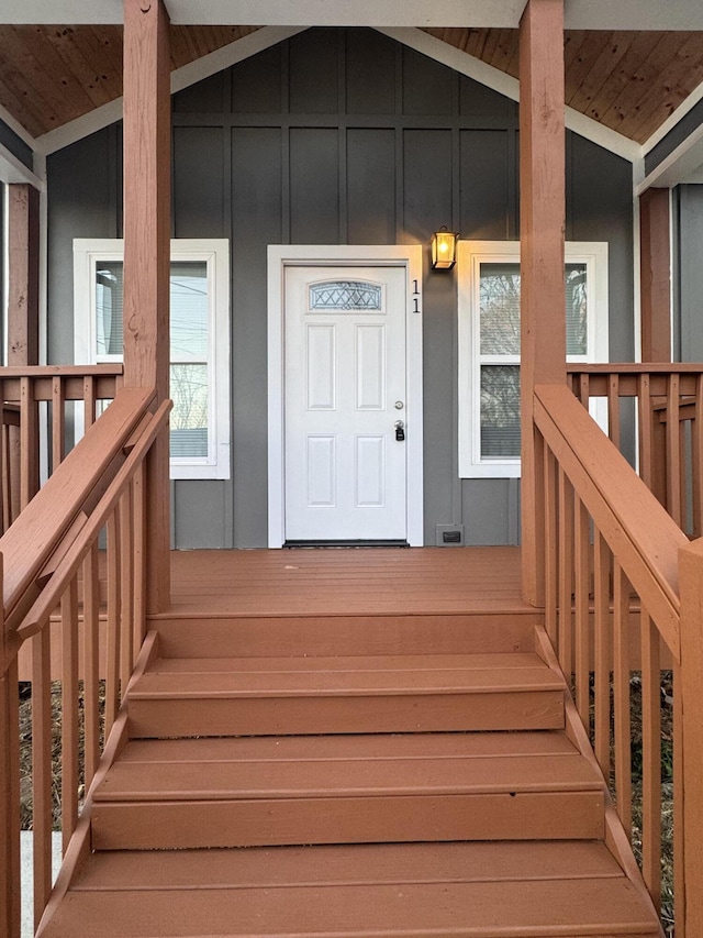 view of doorway to property