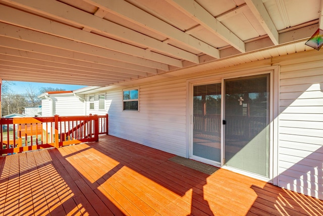 view of wooden deck