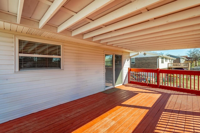 view of wooden terrace