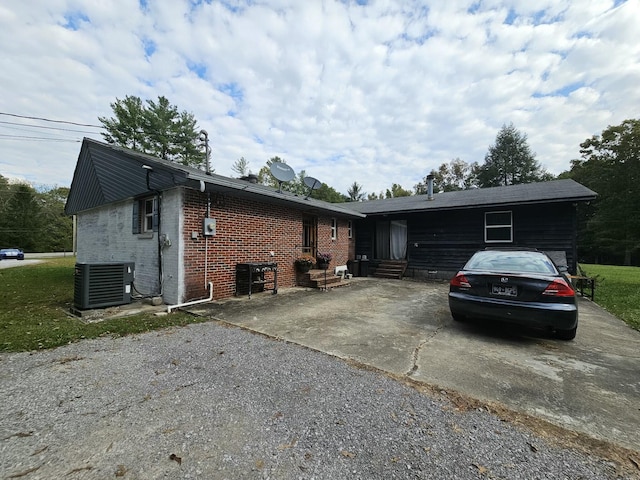 view of front of house with central AC