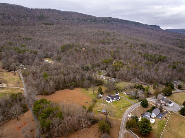 aerial view featuring a mountain view