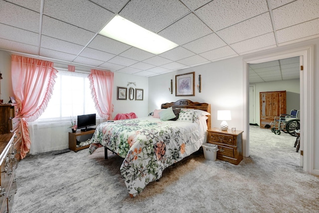 bedroom featuring carpet