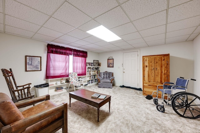 living room with carpet