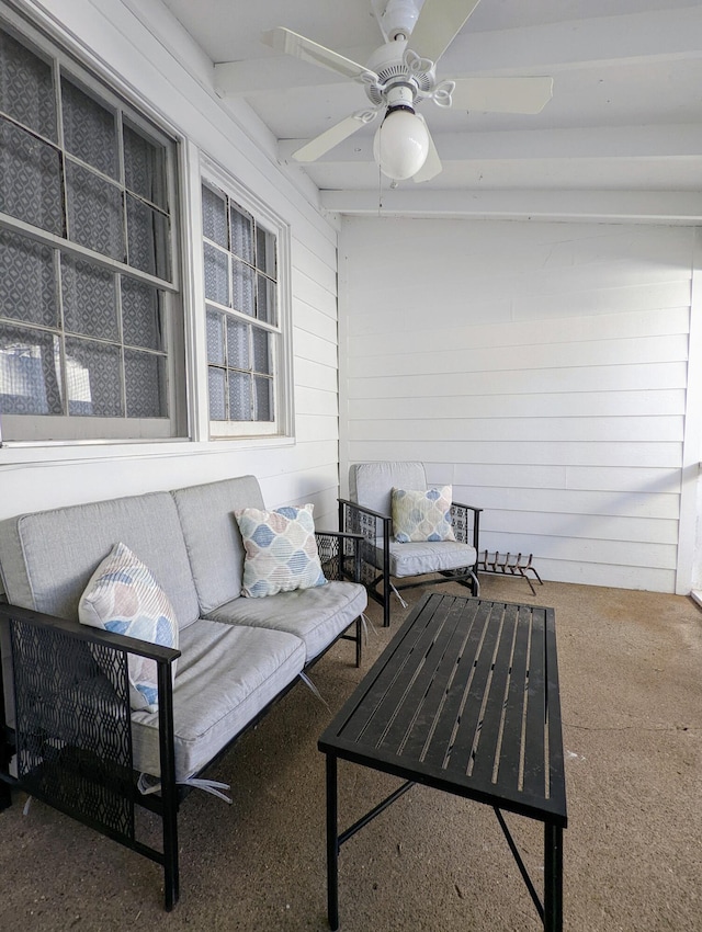 view of patio / terrace with ceiling fan