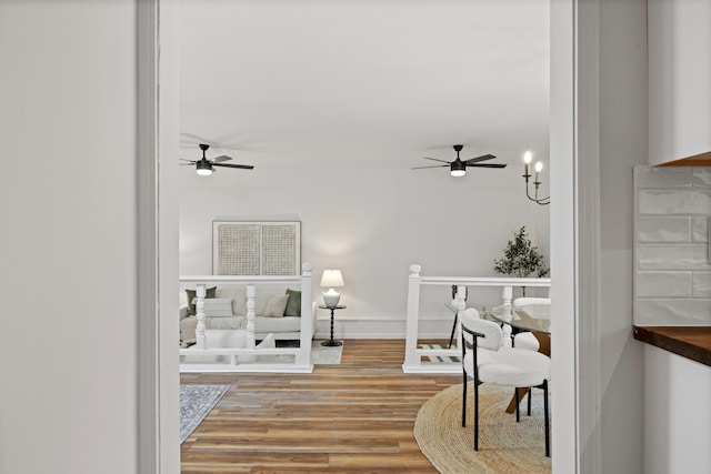 interior space featuring hardwood / wood-style flooring