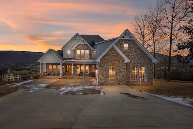 craftsman-style home featuring a porch