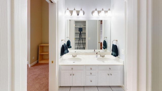 bathroom with vanity