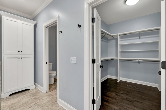 view of walk in closet