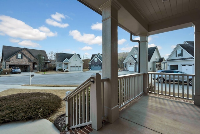 balcony featuring a porch