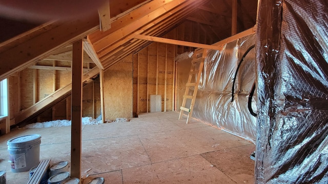 view of attic