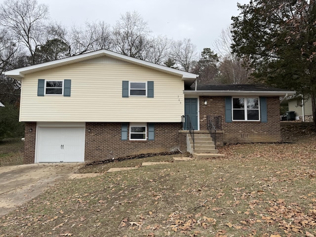 tri-level home with a garage