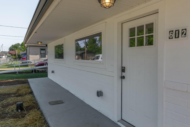 view of doorway to property