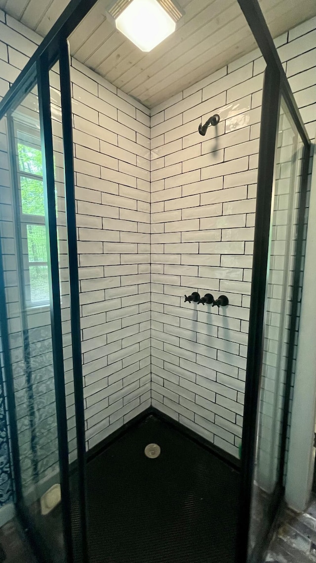 bathroom with a shower