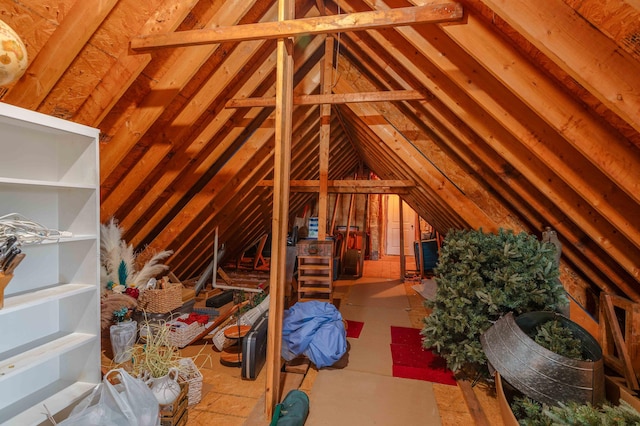 view of attic