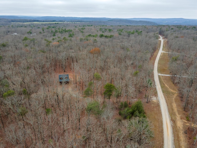 drone / aerial view with a rural view and a mountain view