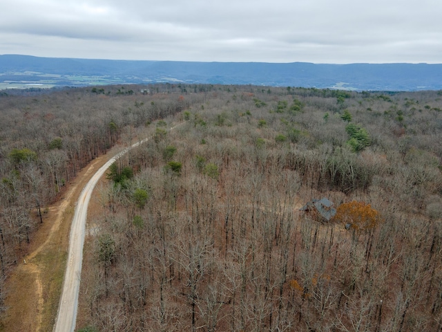 aerial view featuring a mountain view