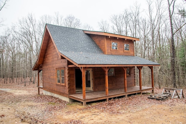 exterior space with covered porch