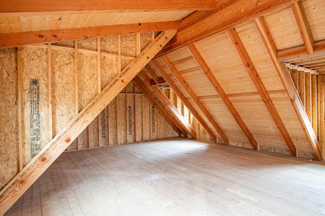 view of attic