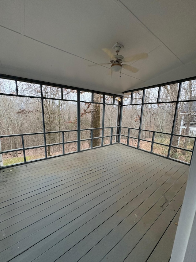 deck featuring ceiling fan