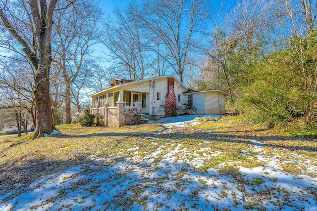 view of front of home with a porch