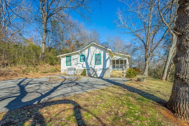 view of front of home with central AC unit