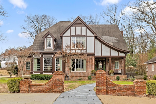 view of tudor home