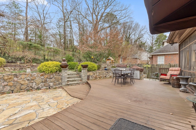 view of wooden deck