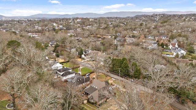 bird's eye view featuring a mountain view