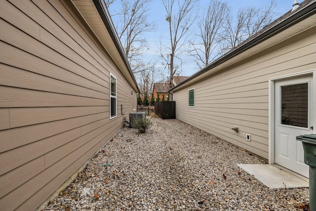 view of property exterior featuring cooling unit