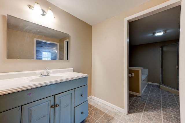 bathroom featuring vanity