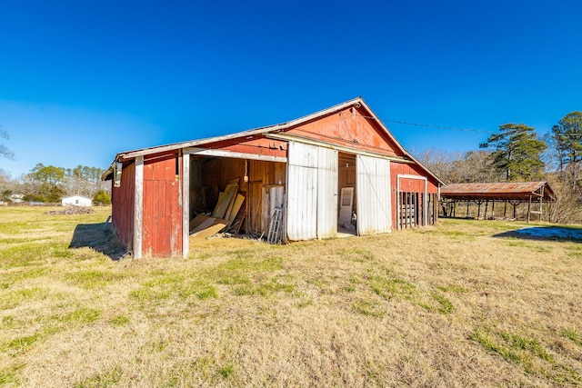 view of horse barn