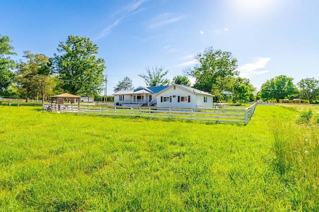 4533 Long Hollow Rd, Ringgold, GA 30736 - view of yard featuring a gazebo and a view of rural / pastoral area