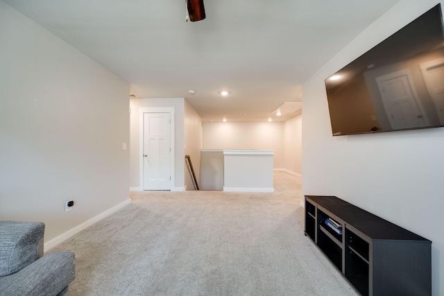 interior space with light colored carpet