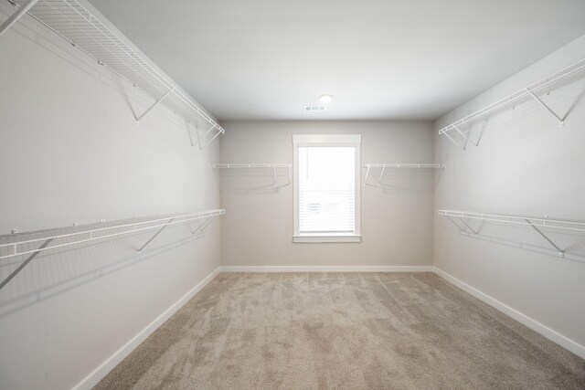 8784 Snowy Owl Rd, Ooltewah, TN 37363 - walk in closet featuring visible vents and carpet