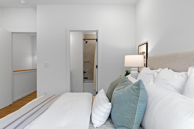 bedroom featuring light hardwood / wood-style flooring